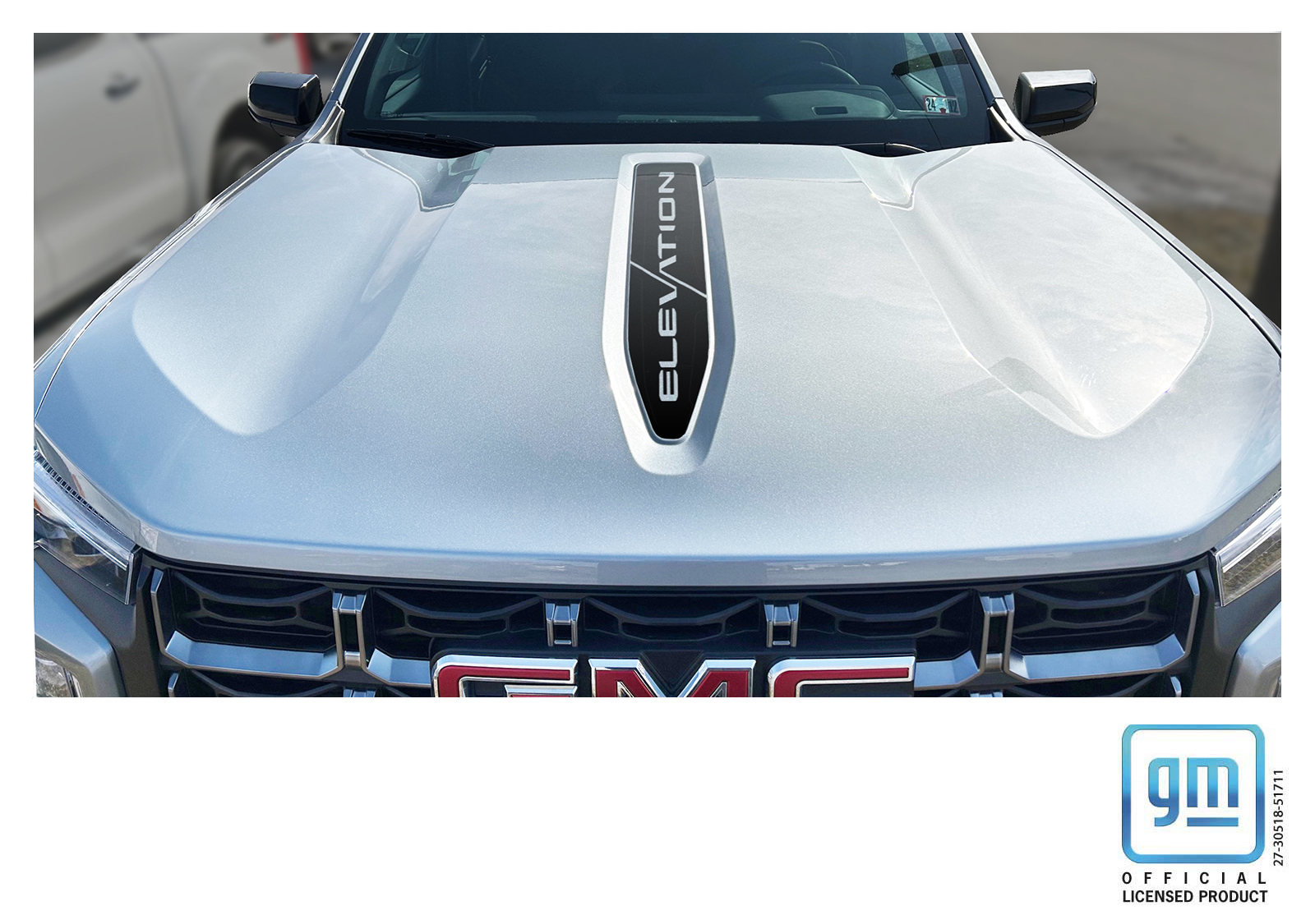 GMC Canyon Elevation Matte Black Center Hood Decal