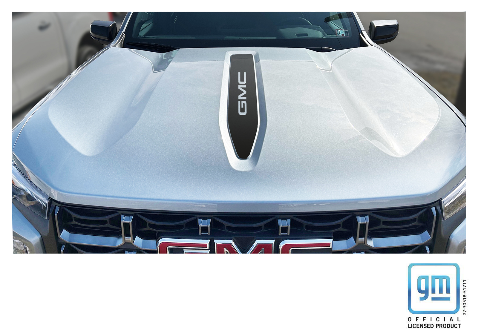GMC Canyon GMC Matte Black Center Hood Decal