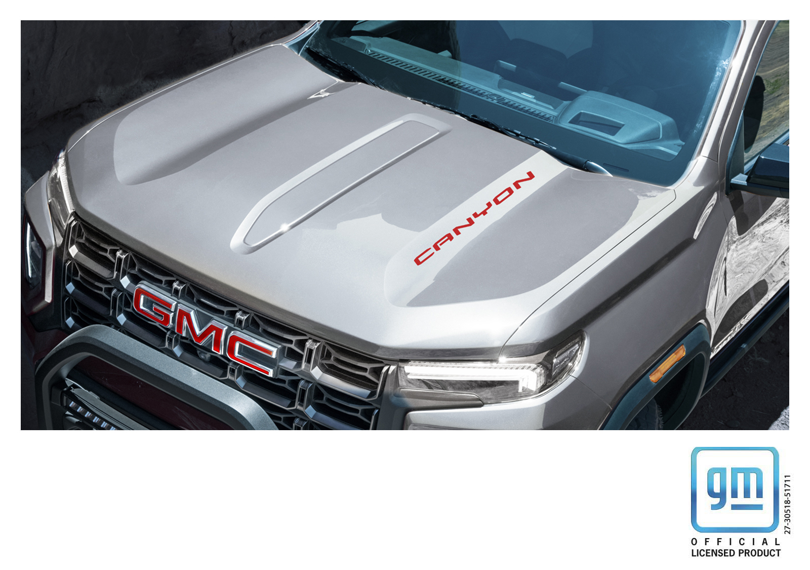 GMC Canyon Red Hood Lettering Decals Set of 2