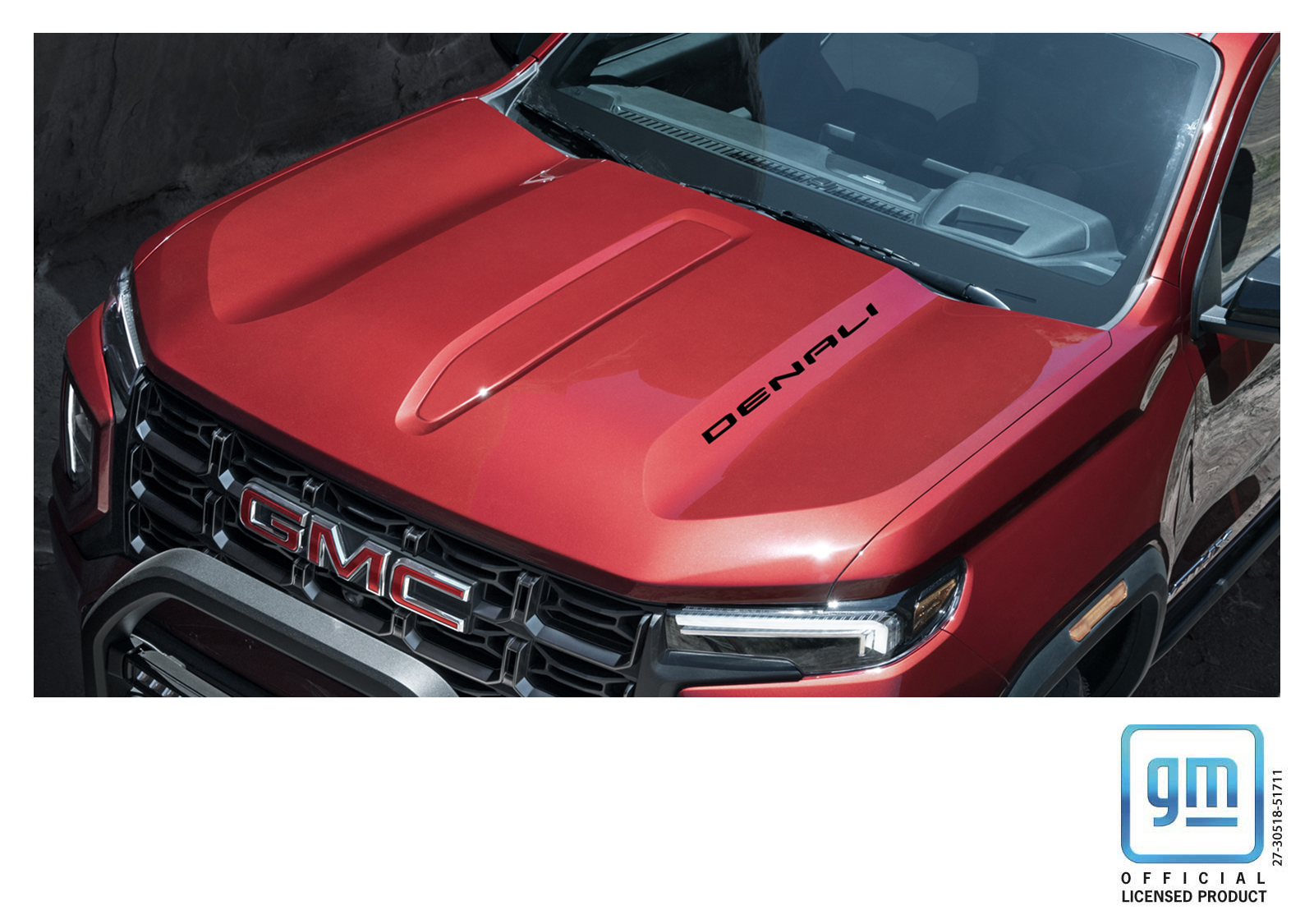 GMC Canyon Denali Matte Black Hood Lettering Decals Set of 2