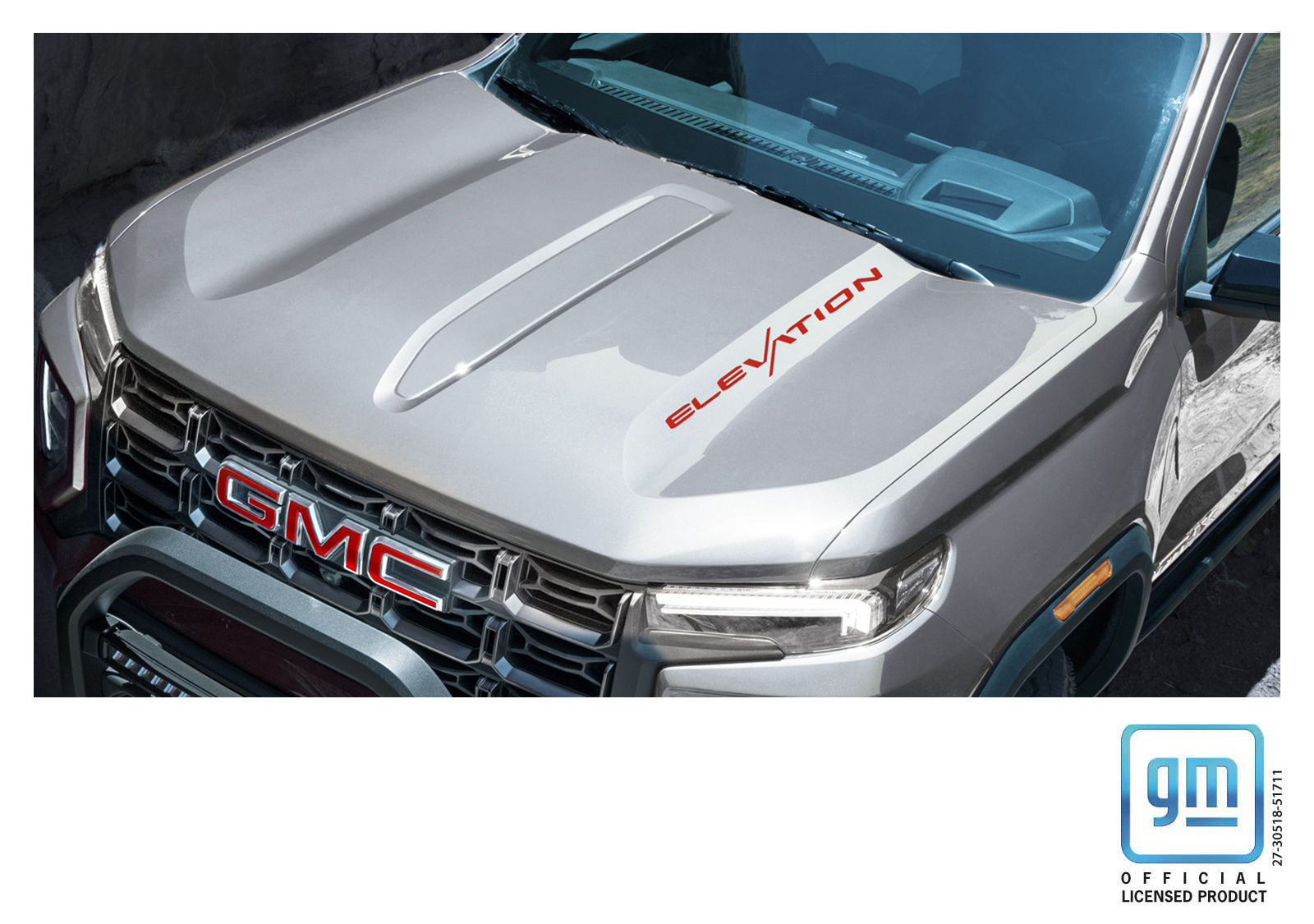 GMC Canyon Elevation Red Hood Lettering Decals Set of 2