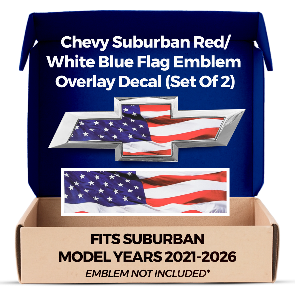 Chevrolet Suburban American Flag Grille Gate Bowtie Emblem Decals