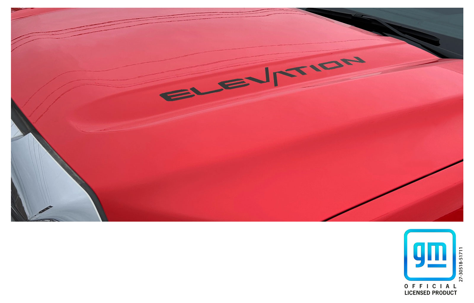 GMC Sierra Elevation Matte Black Hood Lettering Decals Set of 2