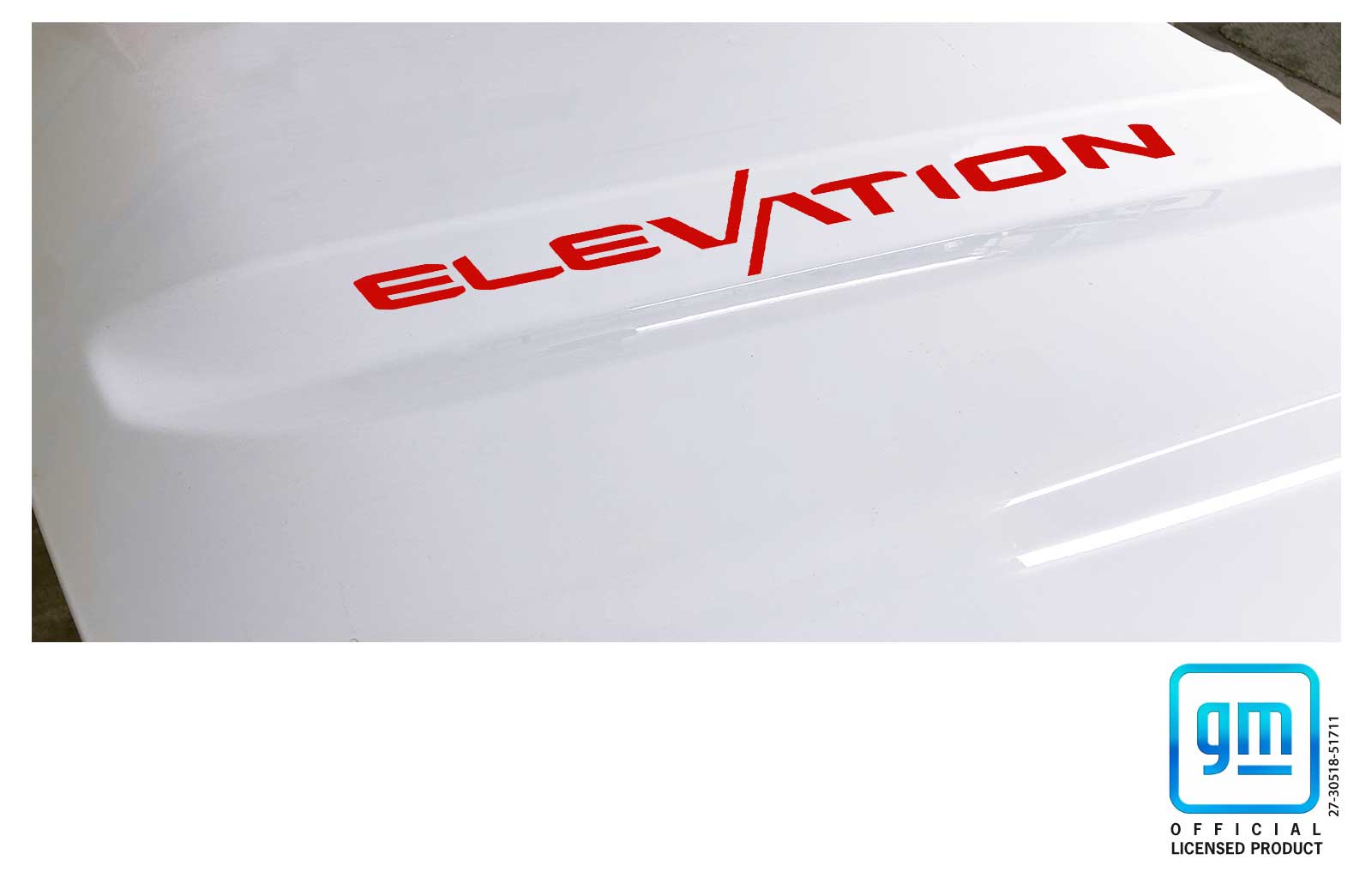 GMC Sierra Elevation Red Hood Lettering Decals Set of 2