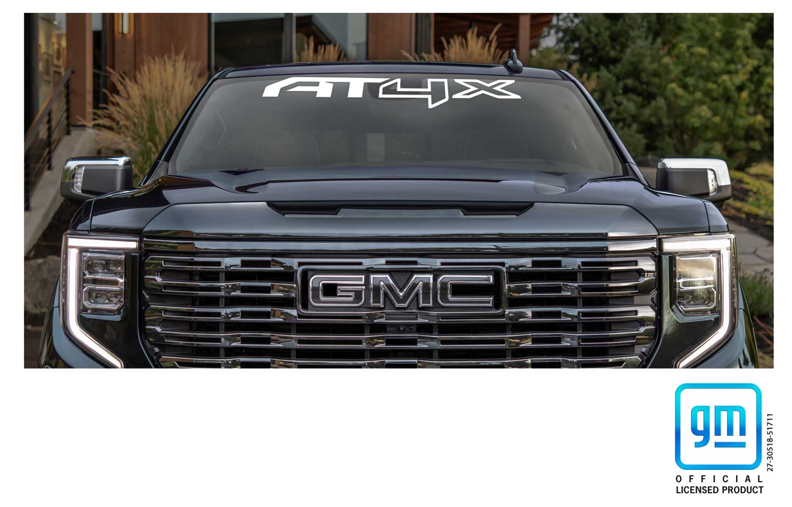 GMC Sierra White AT4X Windshield Banner Decal