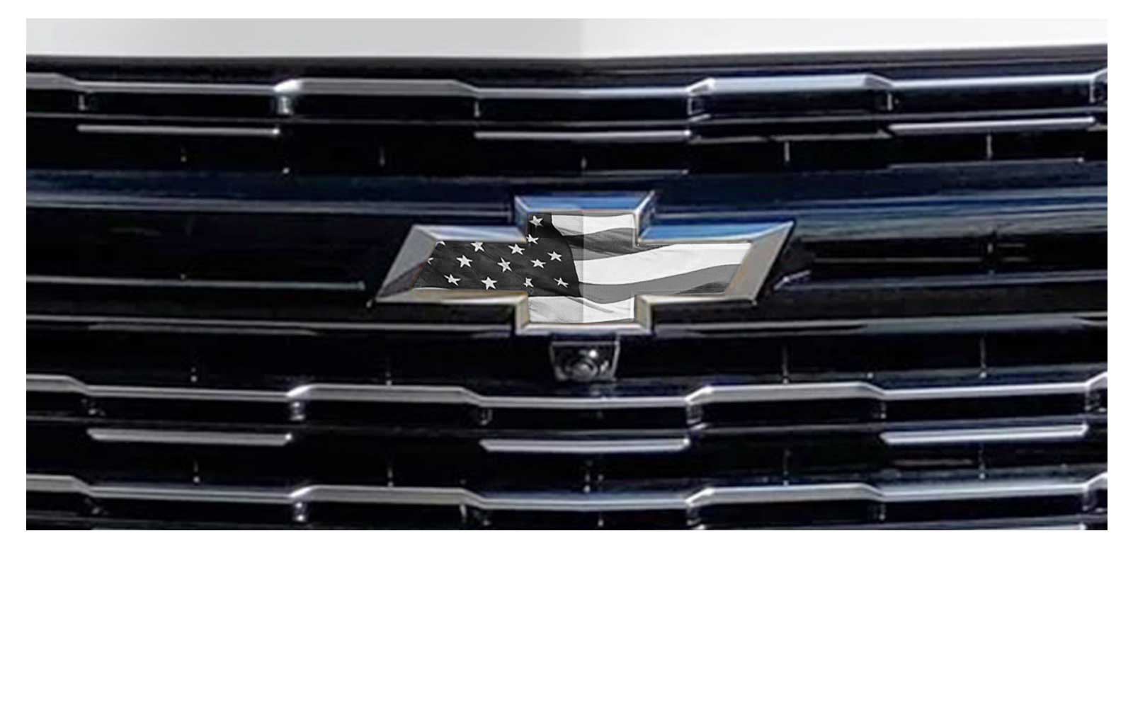 Chevrolet Tahoe Black American Flag Grille Gate Bowtie Emblem Decals