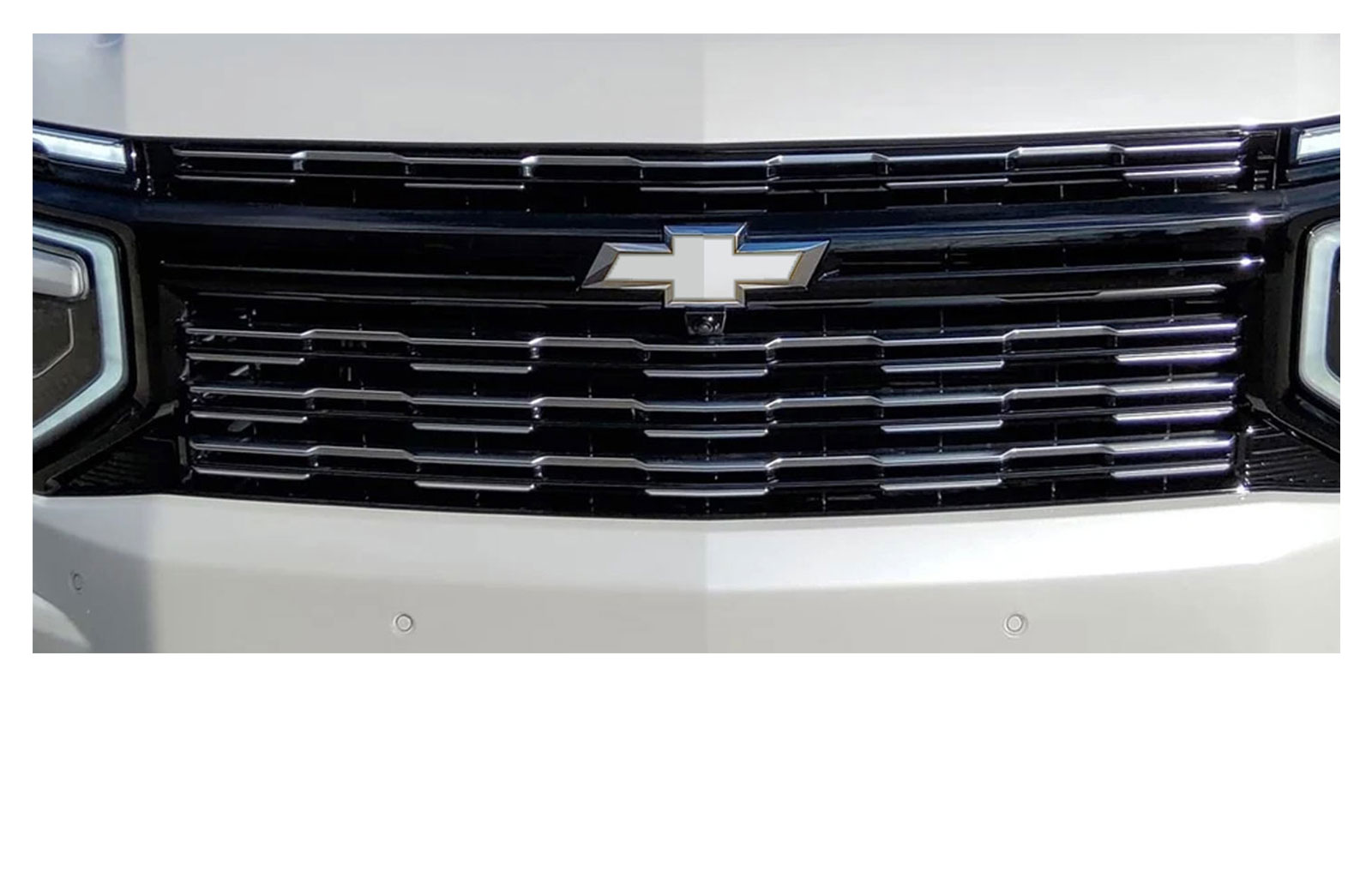 Chevrolet Silverado White Grille Tailgate Bowtie Emblem Overlay Decals Set of 2