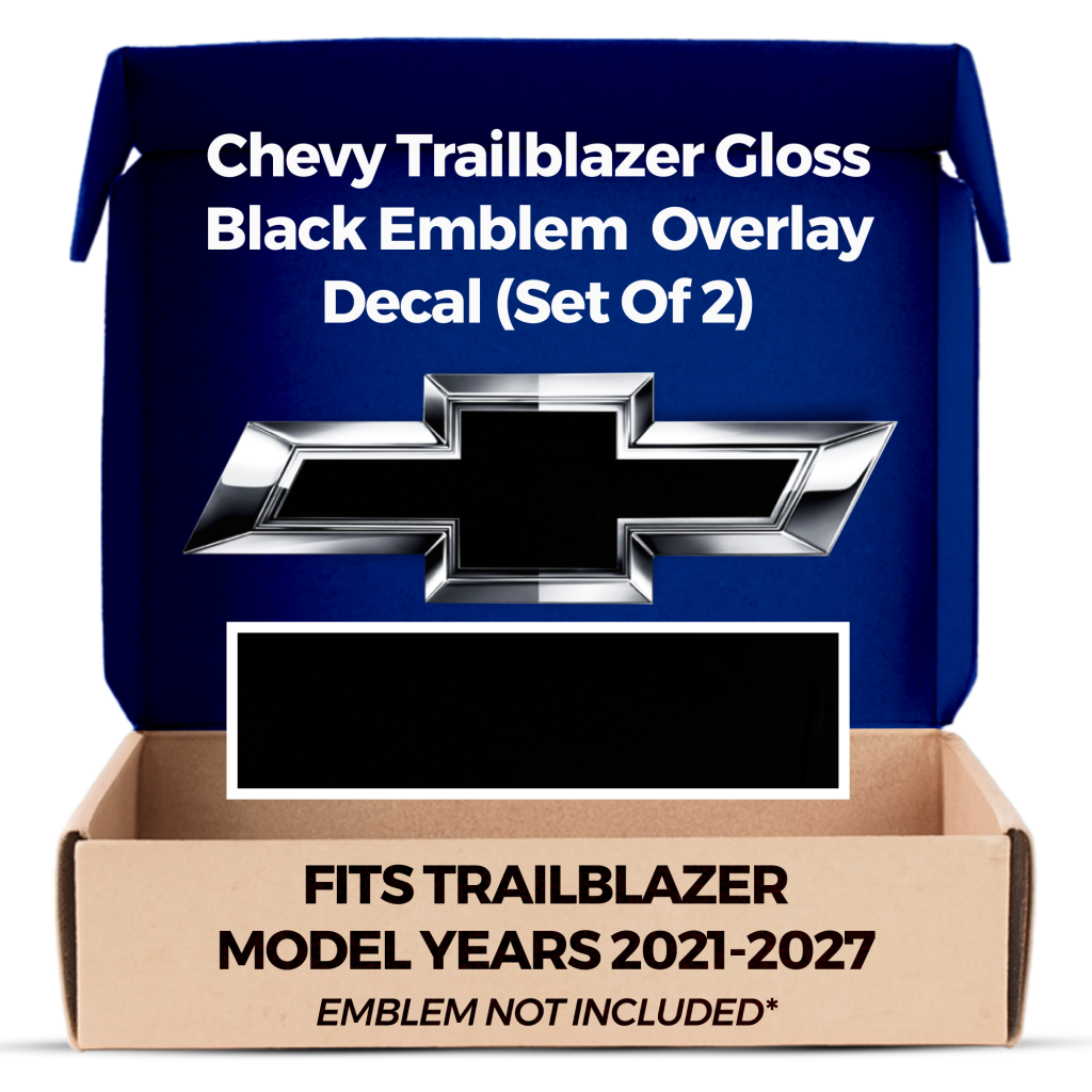 Chevrolet Trailblazer Blackout Grille Gate Bowtie Overlay Decals Set of 2