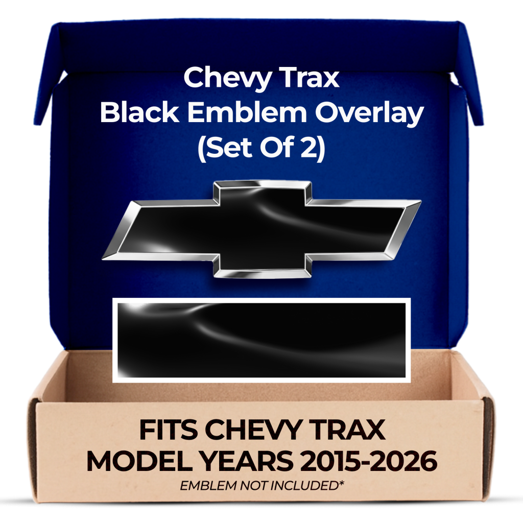 Chevrolet Trax Blackout Grille Gate Bowtie Emblem Overlay Decals Set of 2